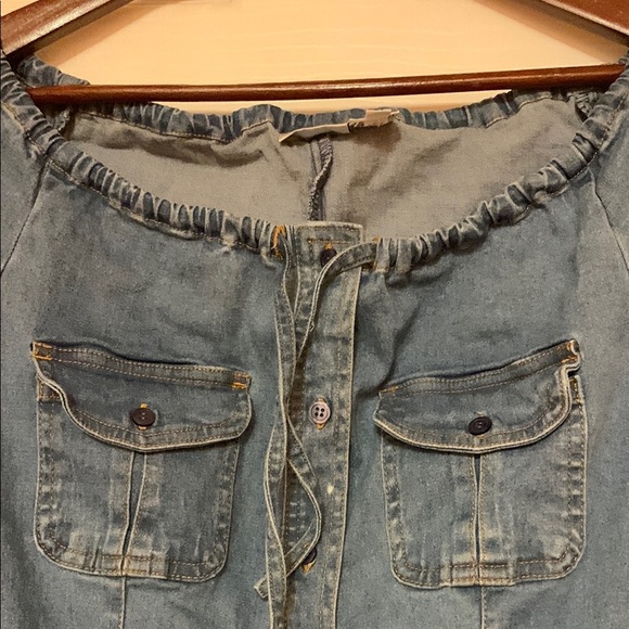 Blue Denim Jumpsuit - Picture 2 of 14